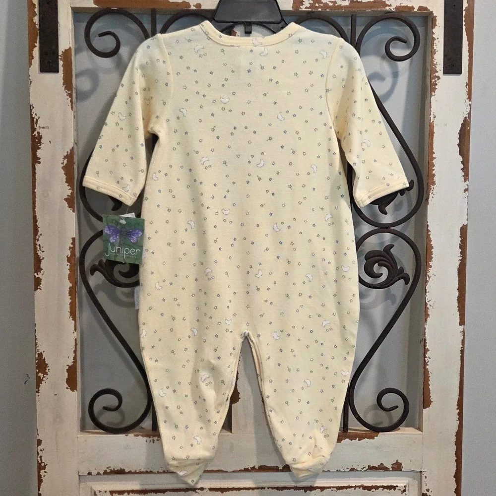 Vintage Juniper by Little Me Baby Sleeper Yellow Lamb Moon Star Y2K 9M NWT